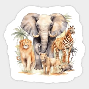 Watercolor Animal Safari #3 Sticker